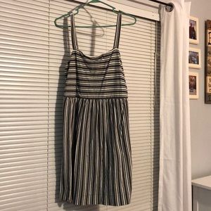 Black and white striped summer dress